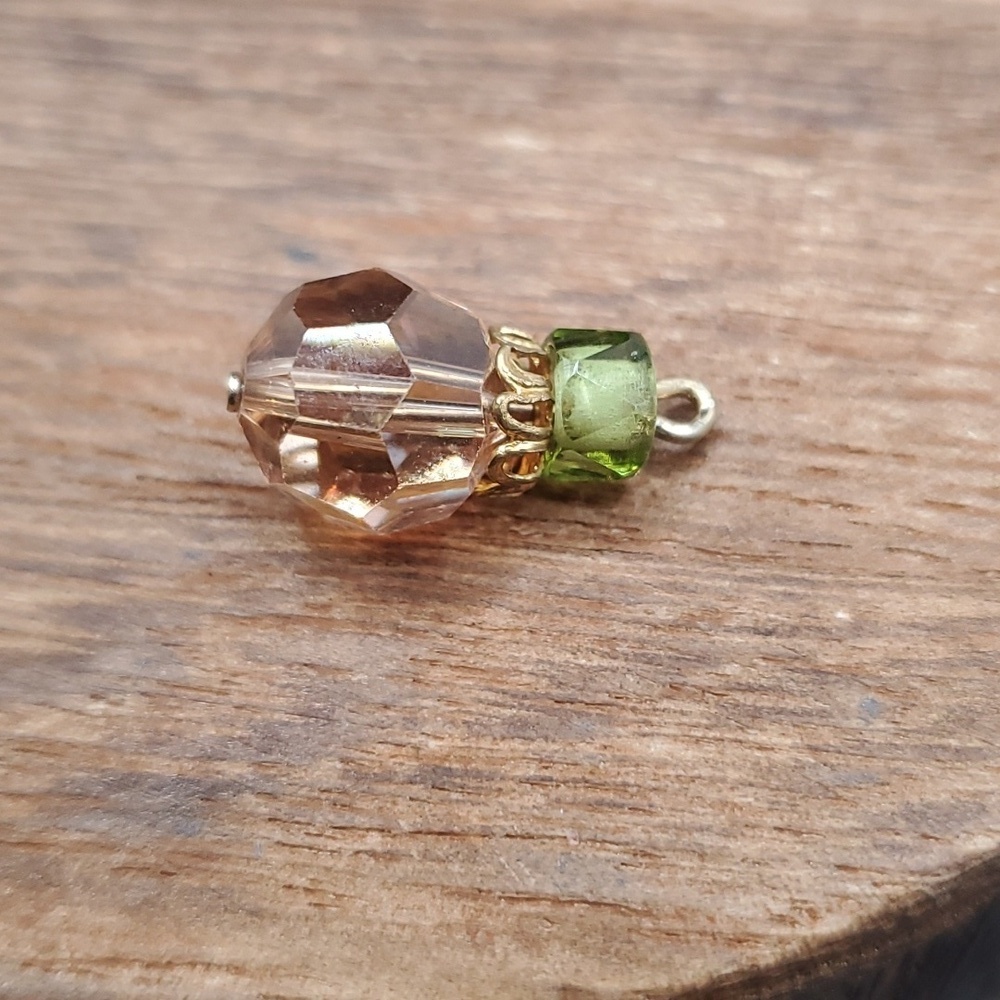 Watermelon champagne pendant crystalâ faceted